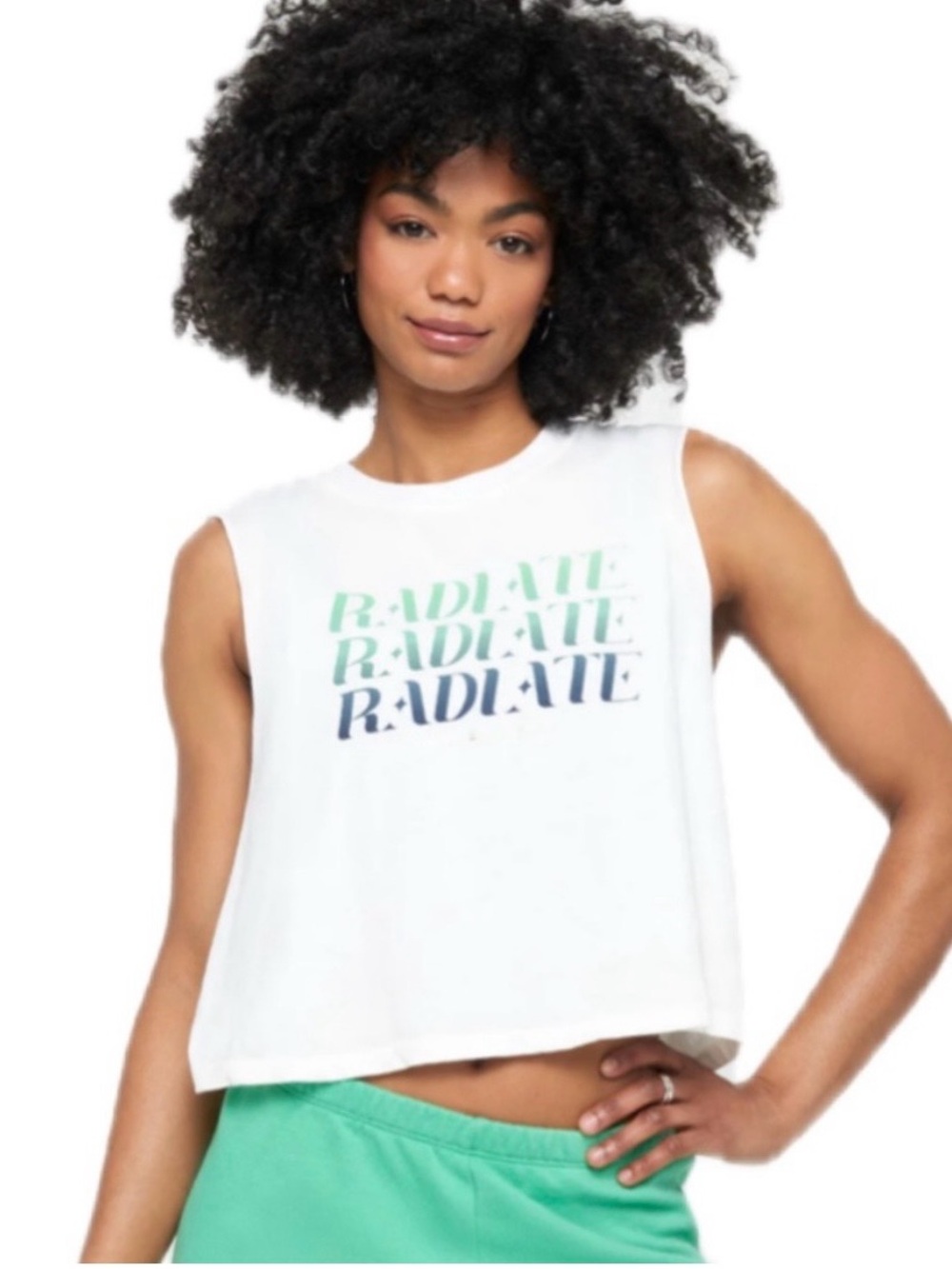 SPIRITUAL GANGSTER Fan Radiate Callie Crop Tank Top